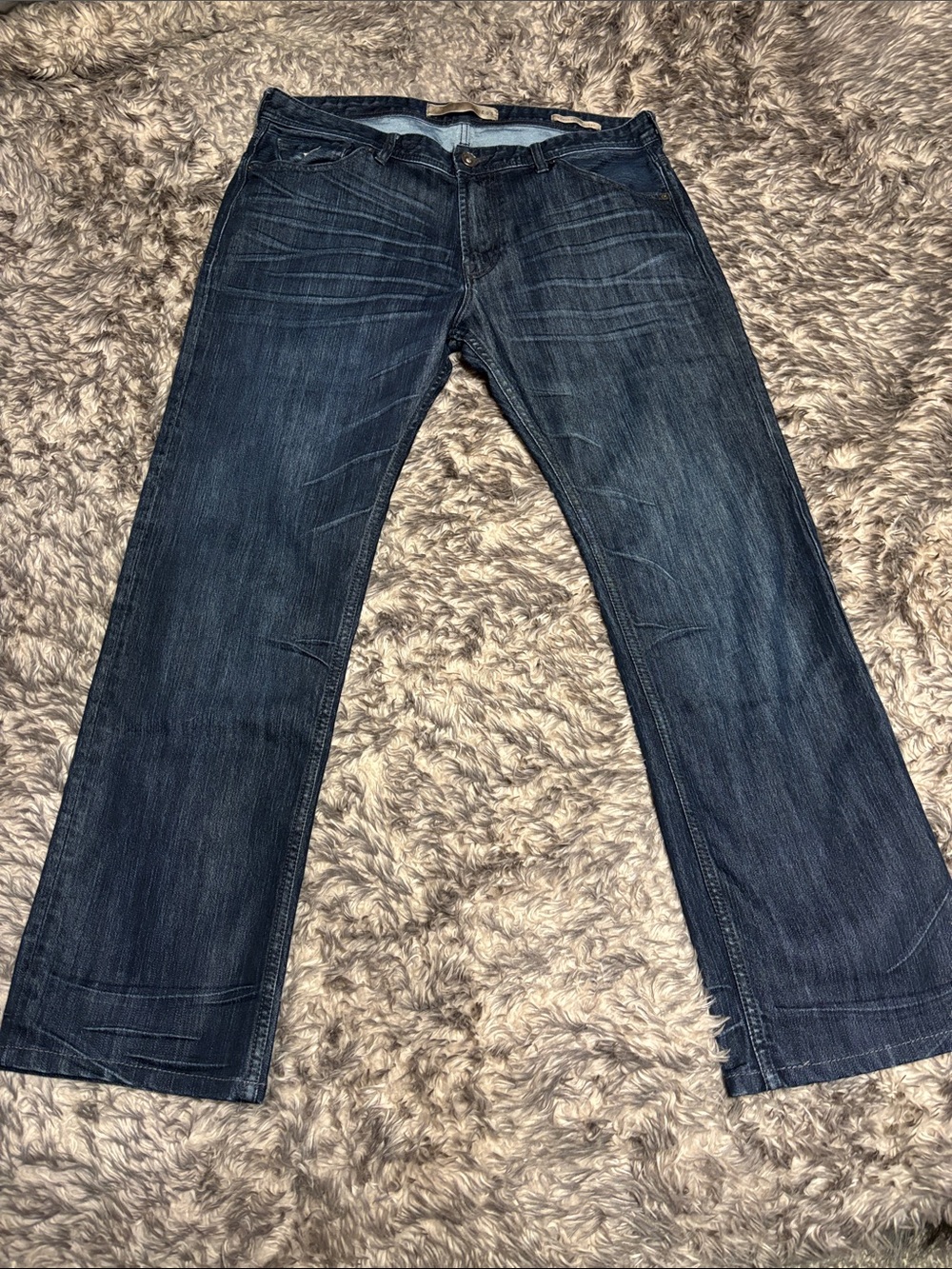 Guess Men's Dark Blue Bootcut Jeans